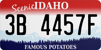 ID license plate 3B4457F