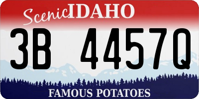 ID license plate 3B4457Q