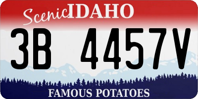 ID license plate 3B4457V