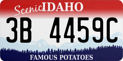 ID license plate 3B4459C