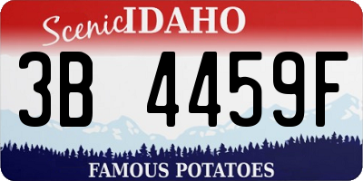 ID license plate 3B4459F