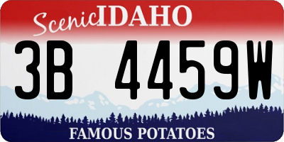 ID license plate 3B4459W