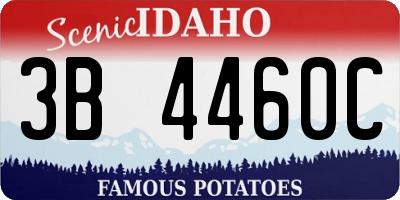 ID license plate 3B4460C