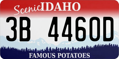 ID license plate 3B4460D