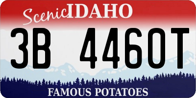ID license plate 3B4460T