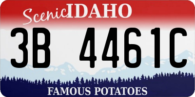 ID license plate 3B4461C
