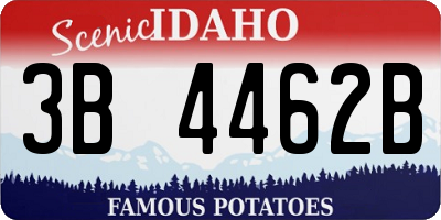 ID license plate 3B4462B