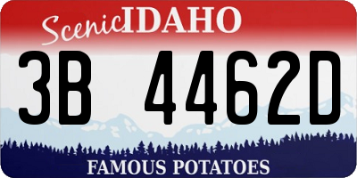 ID license plate 3B4462D