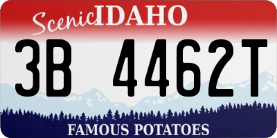 ID license plate 3B4462T
