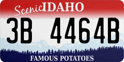 ID license plate 3B4464B