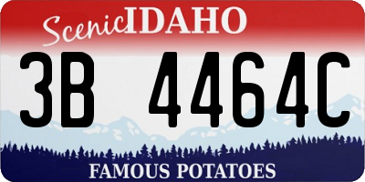ID license plate 3B4464C