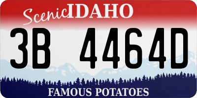ID license plate 3B4464D