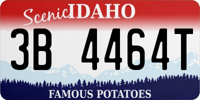 ID license plate 3B4464T