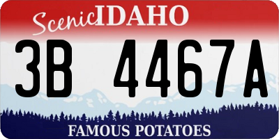 ID license plate 3B4467A