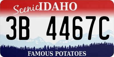 ID license plate 3B4467C