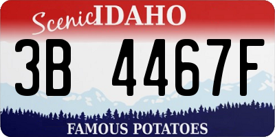ID license plate 3B4467F
