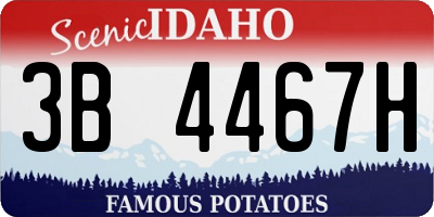 ID license plate 3B4467H