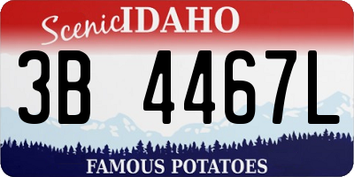 ID license plate 3B4467L