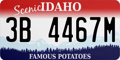 ID license plate 3B4467M