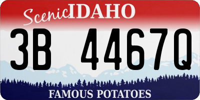 ID license plate 3B4467Q