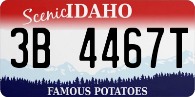 ID license plate 3B4467T