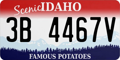 ID license plate 3B4467V
