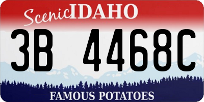 ID license plate 3B4468C