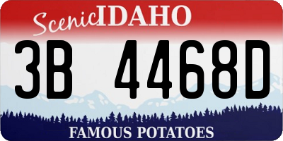 ID license plate 3B4468D