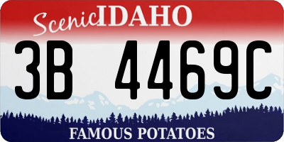 ID license plate 3B4469C