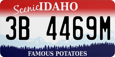 ID license plate 3B4469M