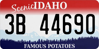 ID license plate 3B4469O