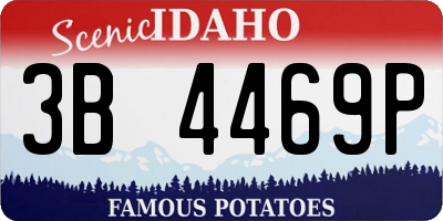 ID license plate 3B4469P