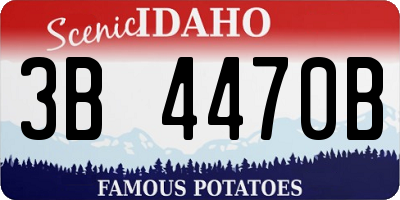 ID license plate 3B4470B
