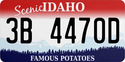 ID license plate 3B4470D