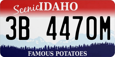 ID license plate 3B4470M
