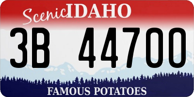 ID license plate 3B4470O