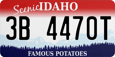 ID license plate 3B4470T