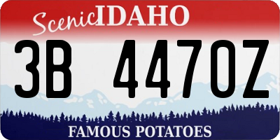 ID license plate 3B4470Z