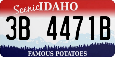 ID license plate 3B4471B