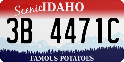 ID license plate 3B4471C