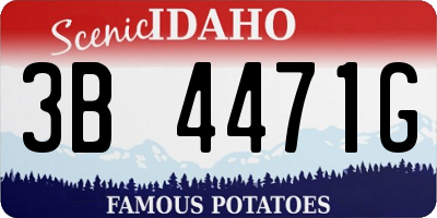 ID license plate 3B4471G