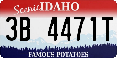 ID license plate 3B4471T