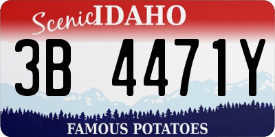 ID license plate 3B4471Y