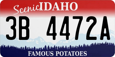 ID license plate 3B4472A
