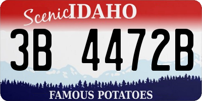ID license plate 3B4472B