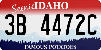 ID license plate 3B4472C