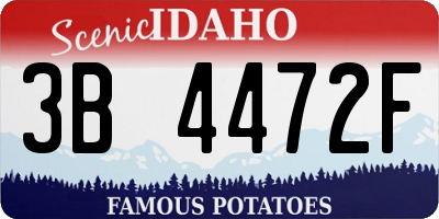 ID license plate 3B4472F