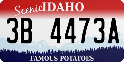 ID license plate 3B4473A