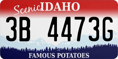 ID license plate 3B4473G