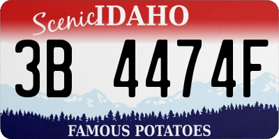 ID license plate 3B4474F